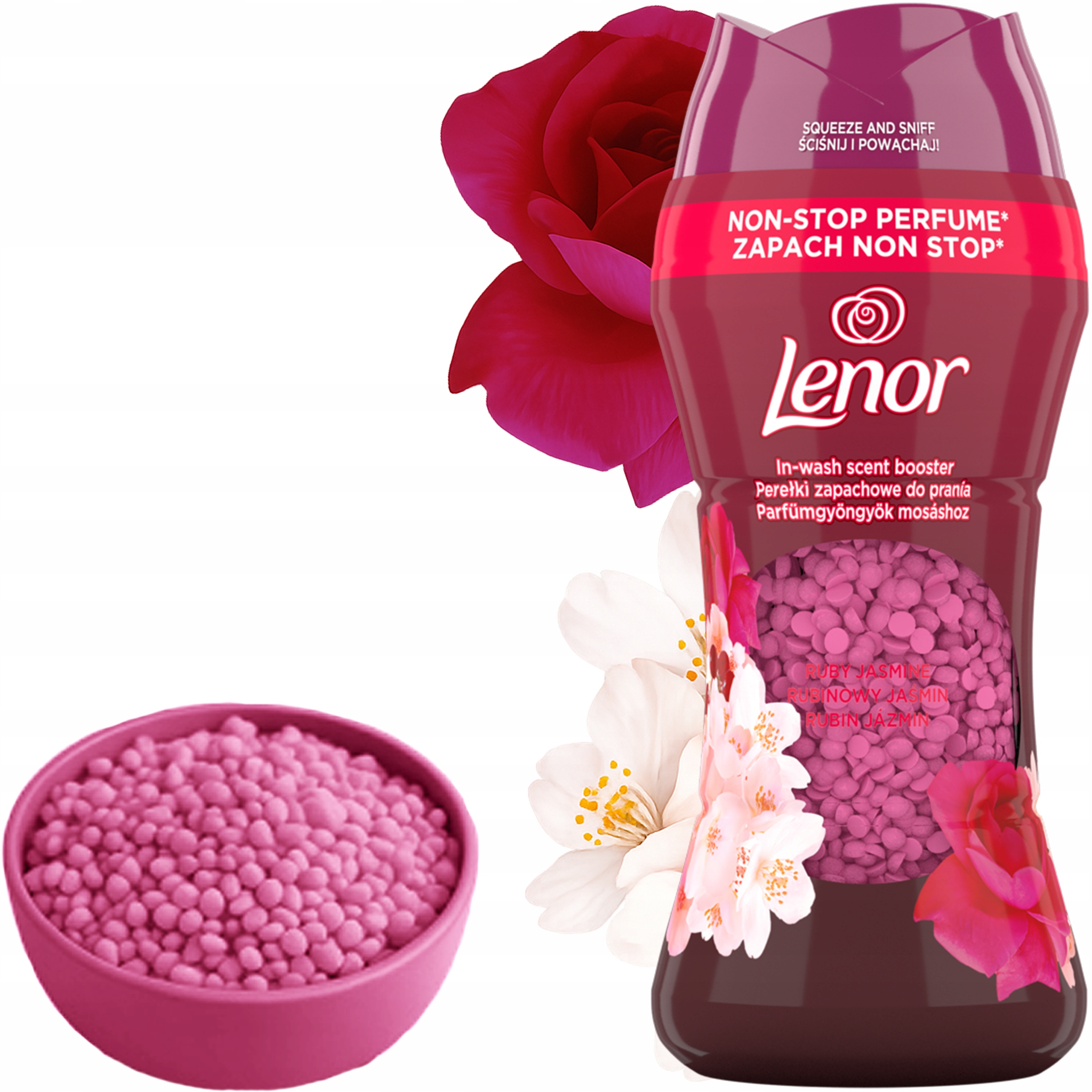 lenor perełki zapachowe do prania 195g rubinowy jaśmin/ruby jasmine