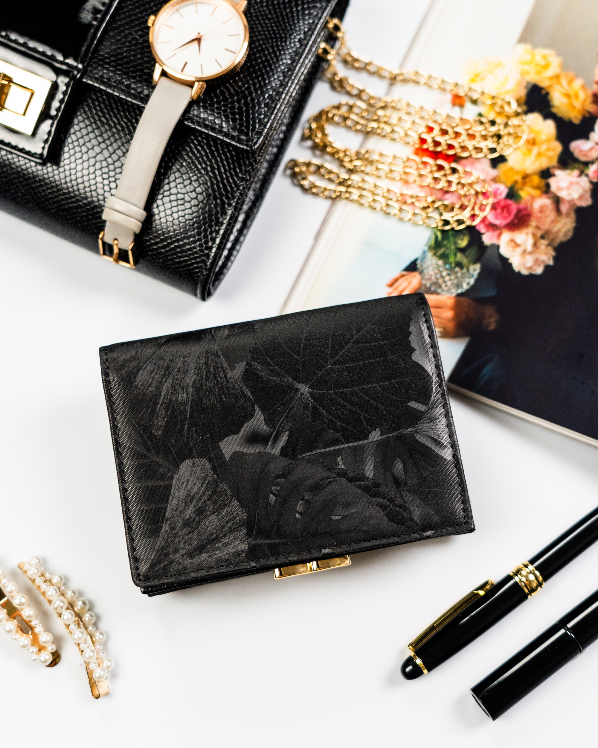 portfel damski skóra+pu ptn ps15-09-mlf-2708 black