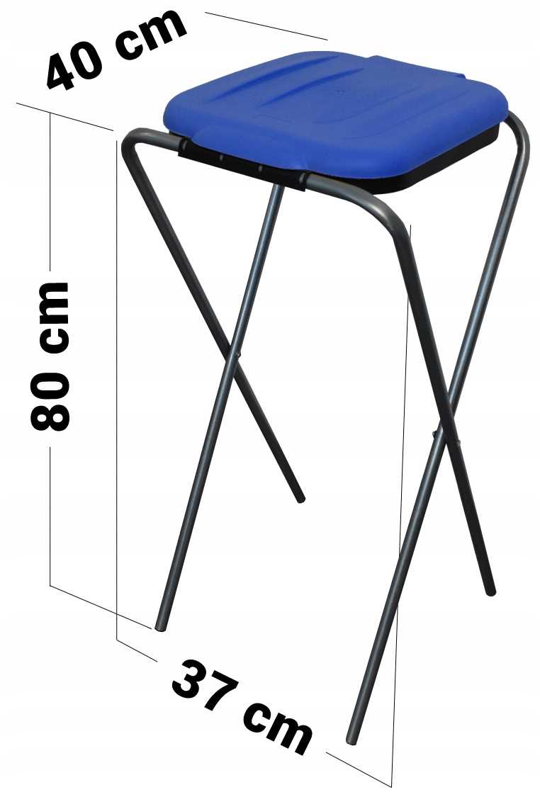 stojak do segregacji odpadów (1-stanowiskowy) niebieski