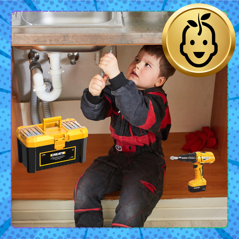 duży zestaw skrzynka z narzędziami dla dzieci wkrętarka majsterkowicz