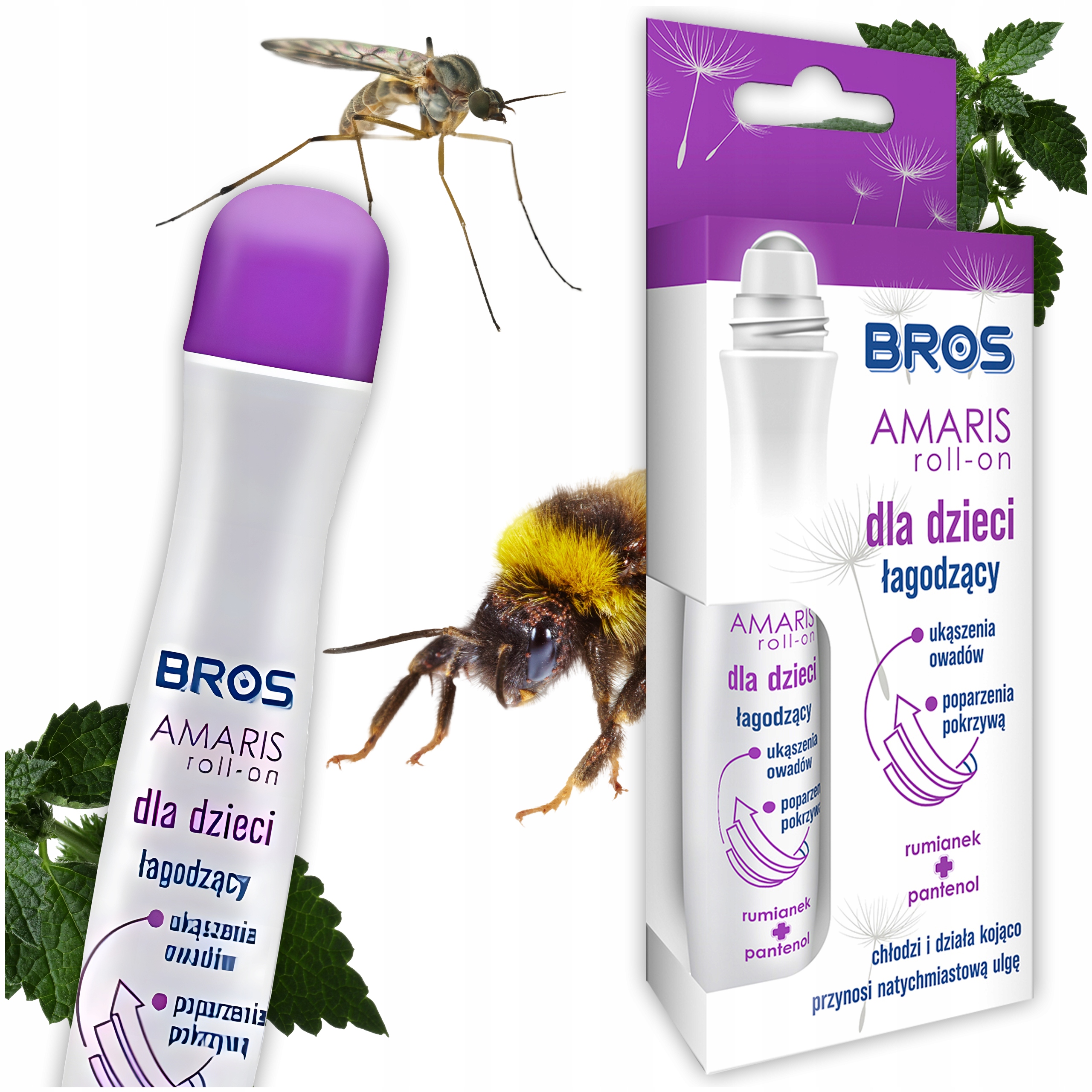 bros - amaris - roll-on dla dzieci łagodzący ukąszenia 15ml