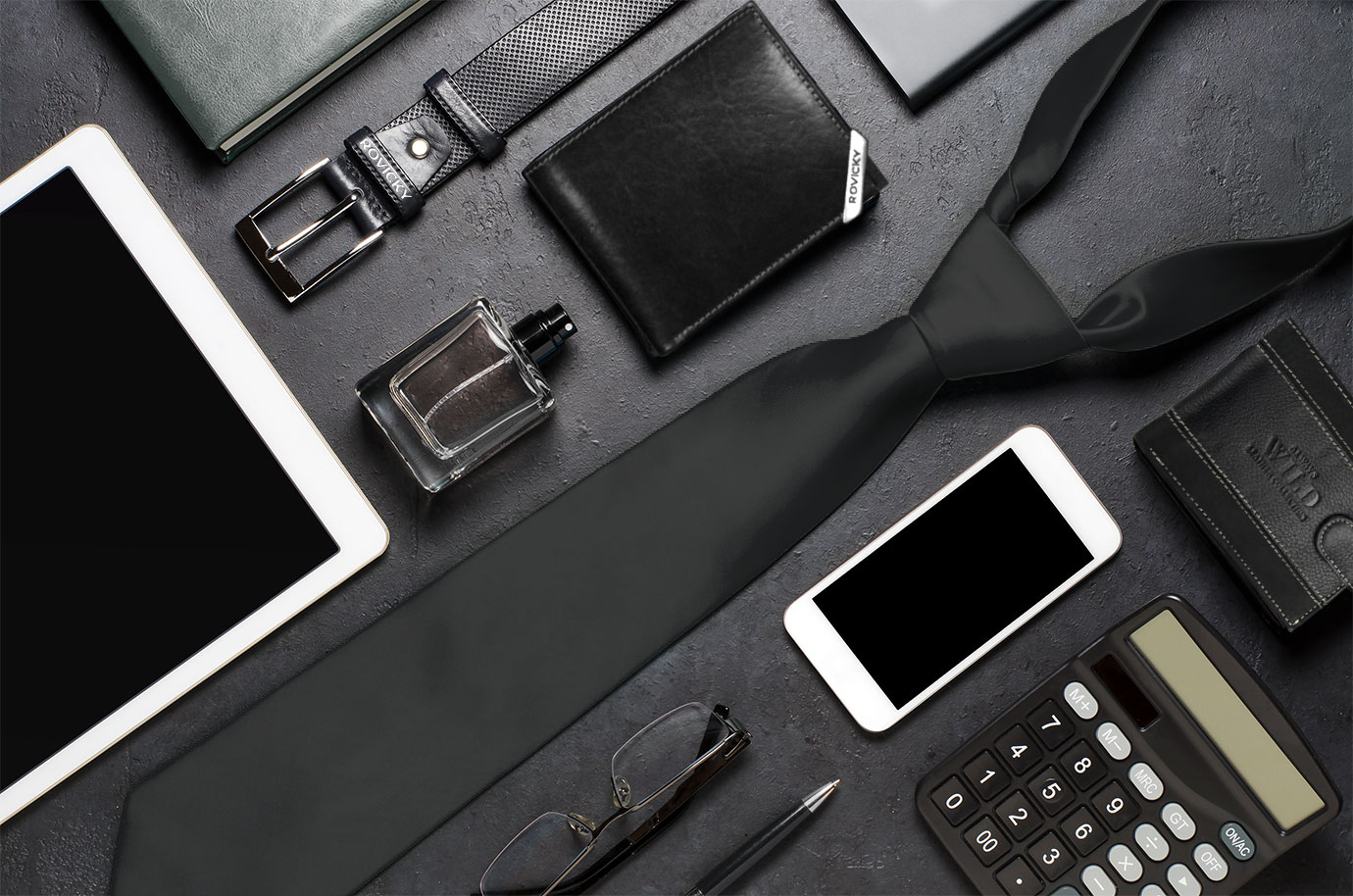 krawat 8 cm t-01 black b.rabatu