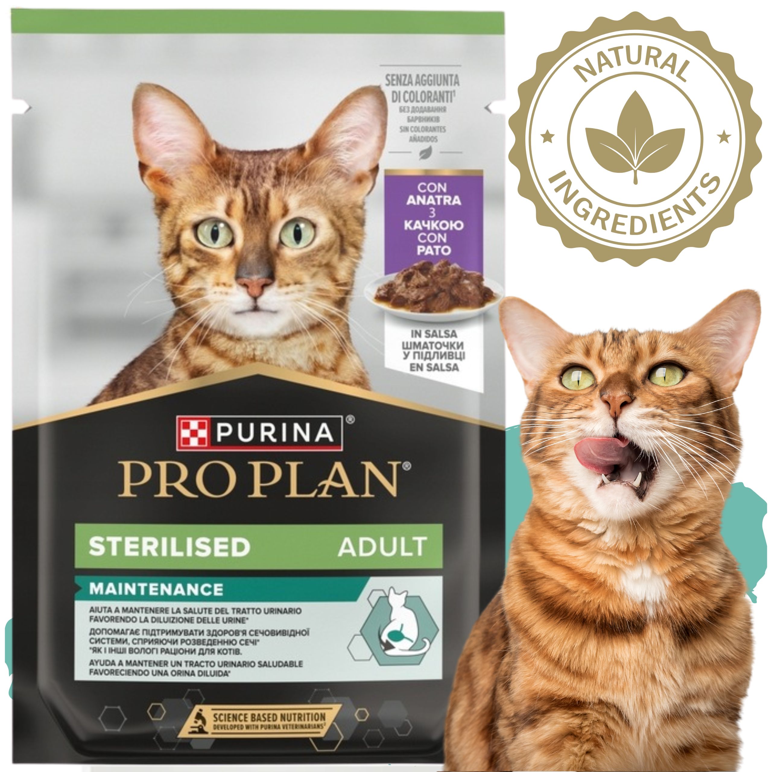 karma mokra dla kotów sterylizowanych purina pro plan z kaczką 85 g natural