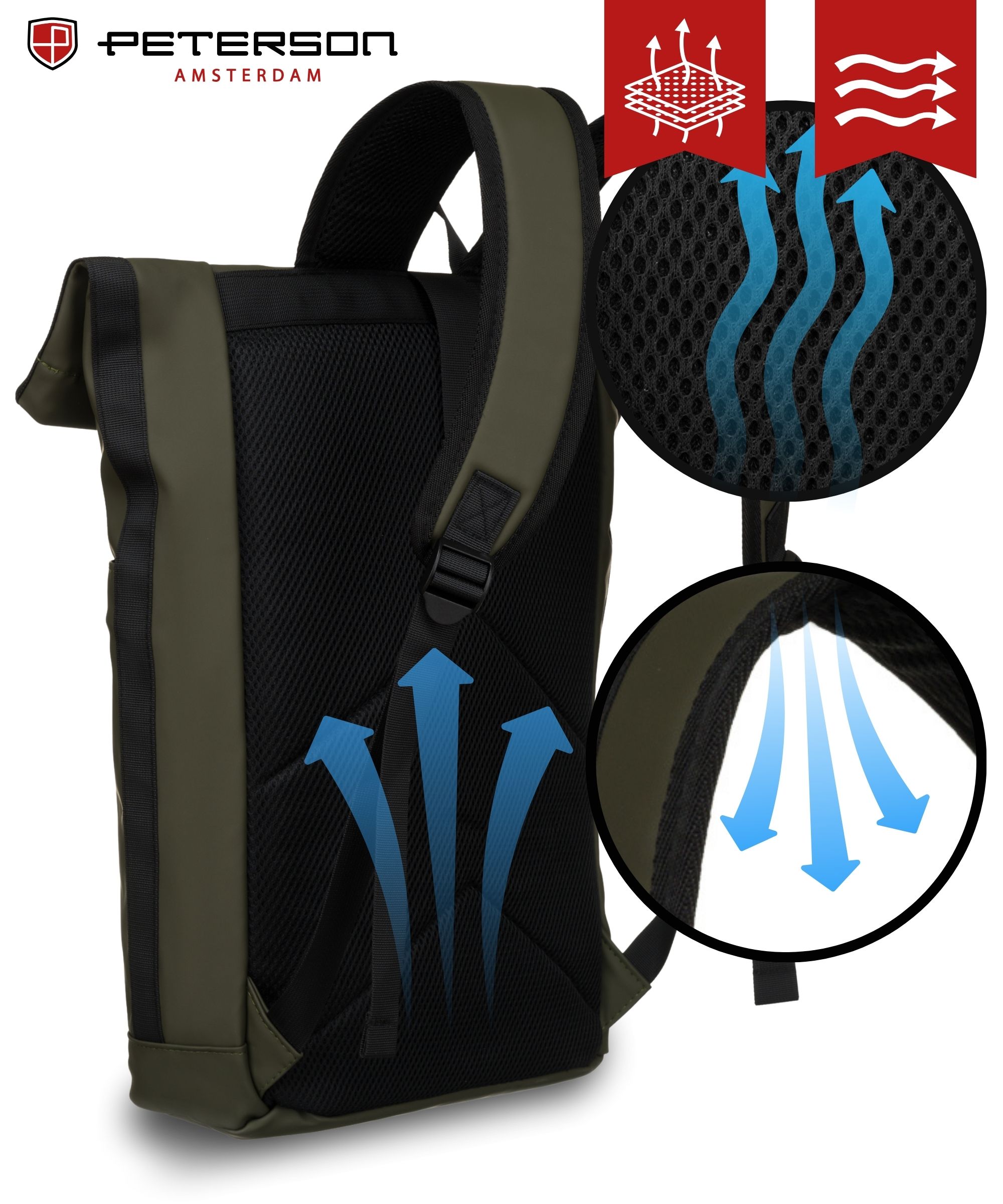 plecak miejski ptn tokio-9015 olive