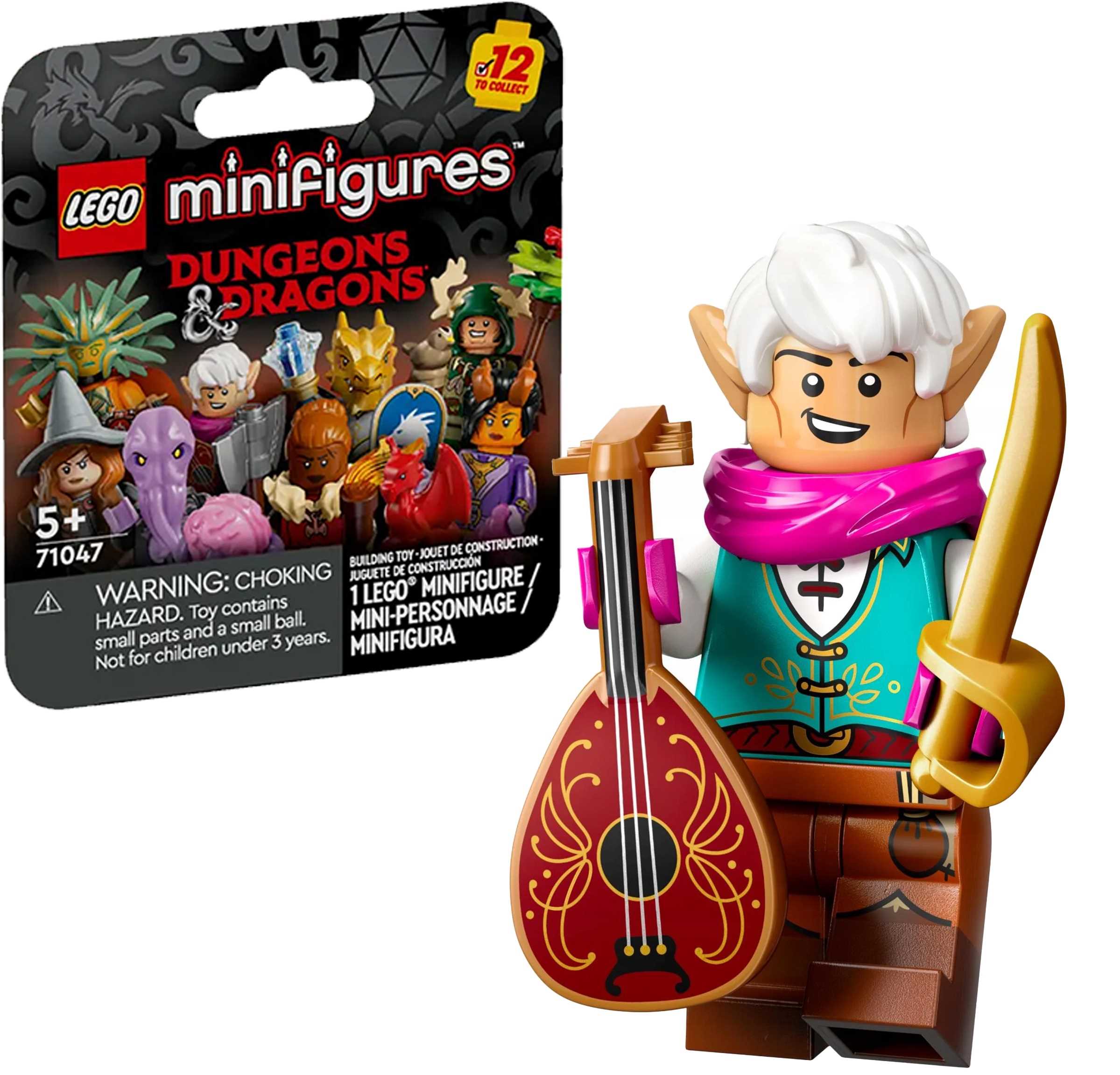 71047 - lego minifigures - elf bard - dungeons & dragons