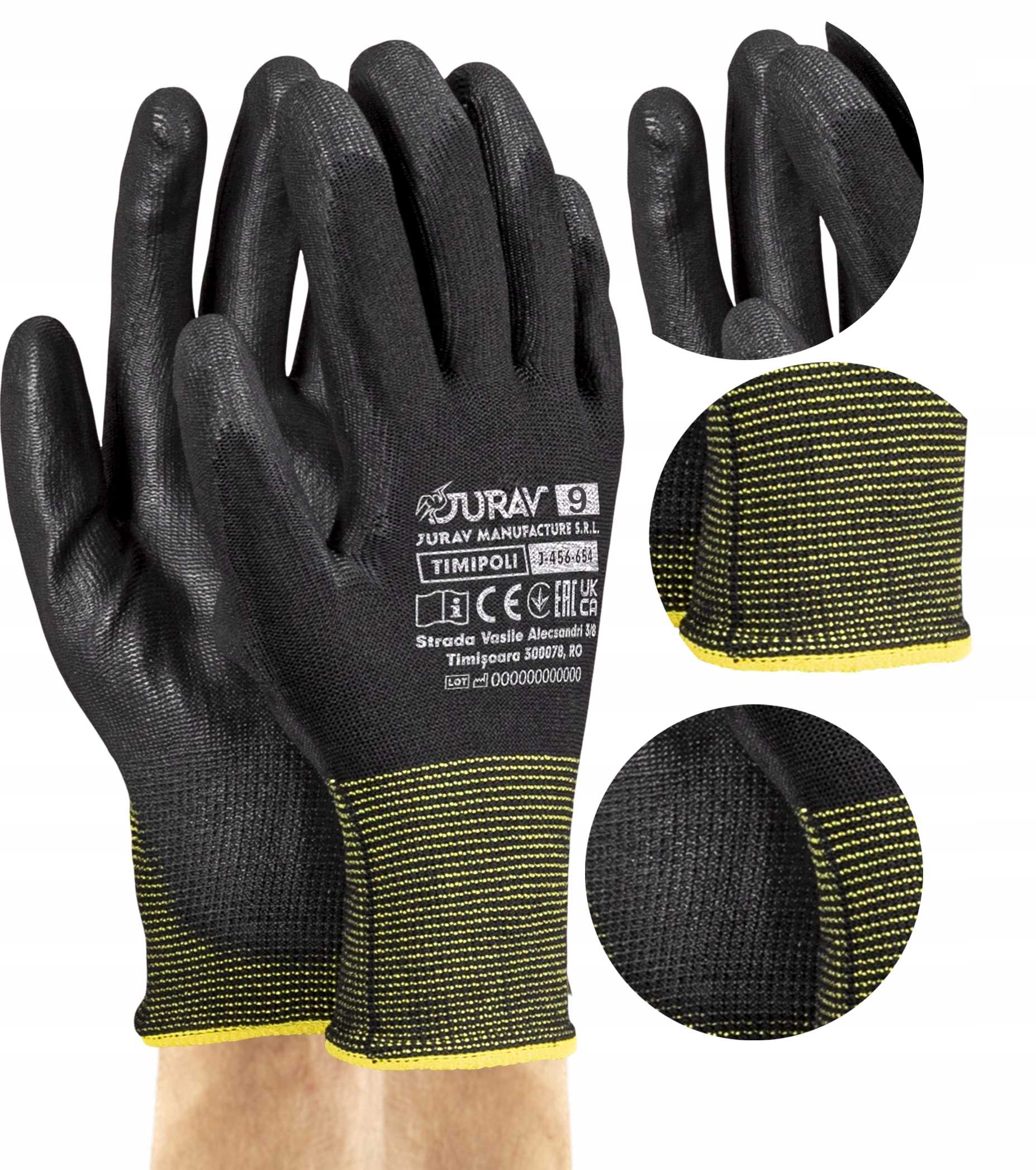 rękawice robocze czarne j-timipoli_bb9-l - 240 par