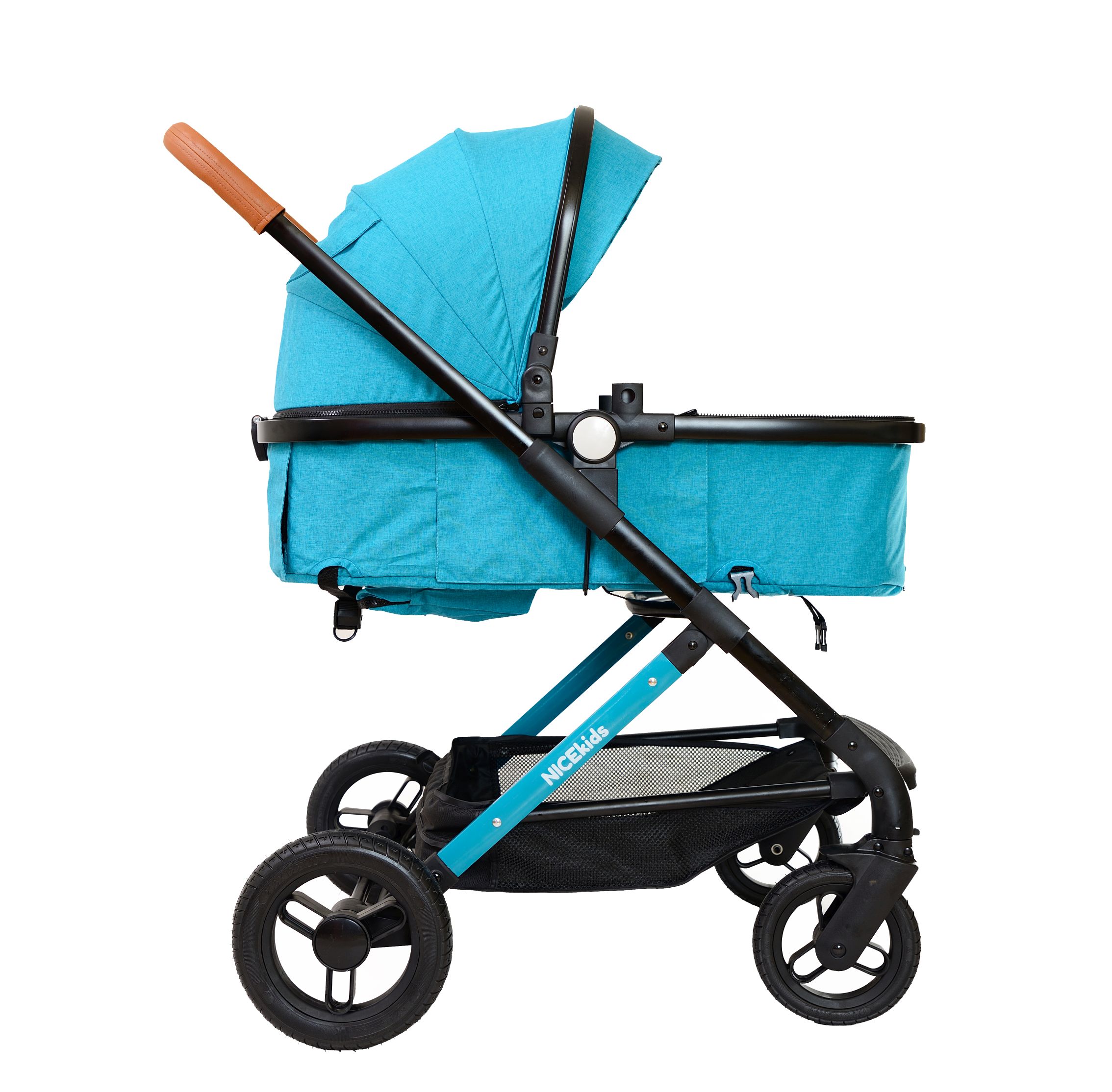 wózek dla dzieci aluminiowy 3w1 508 nicekids seledynowo czarny