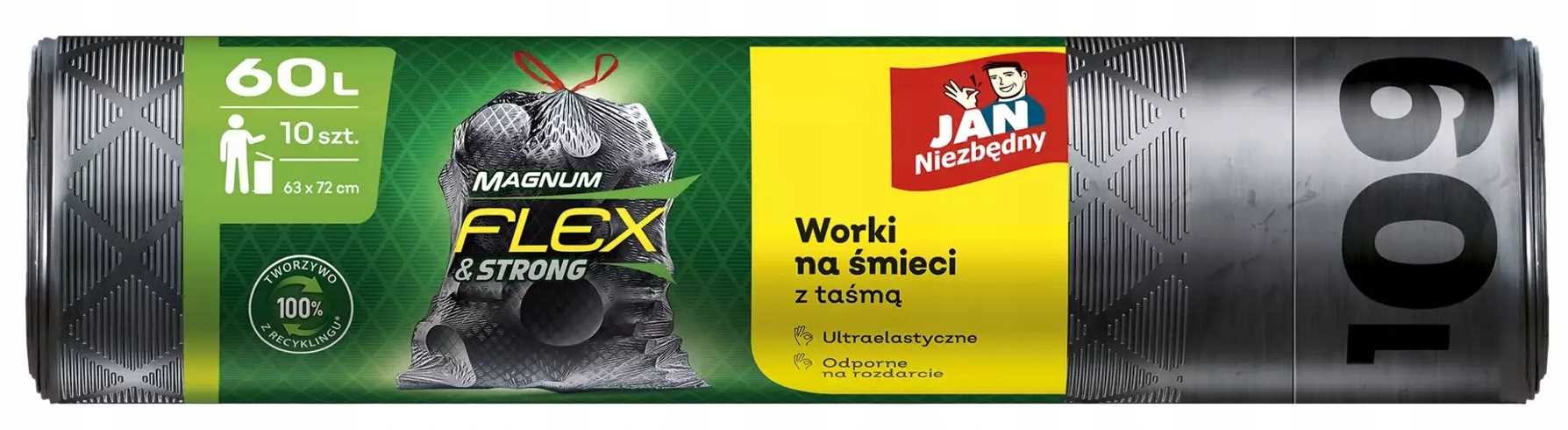 jan niezbędny worki ld magnum flex taśma 60l 10szt. - 1 op.