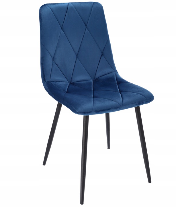 4 x krzesło tapicerowane pikowane welur nowoczesne