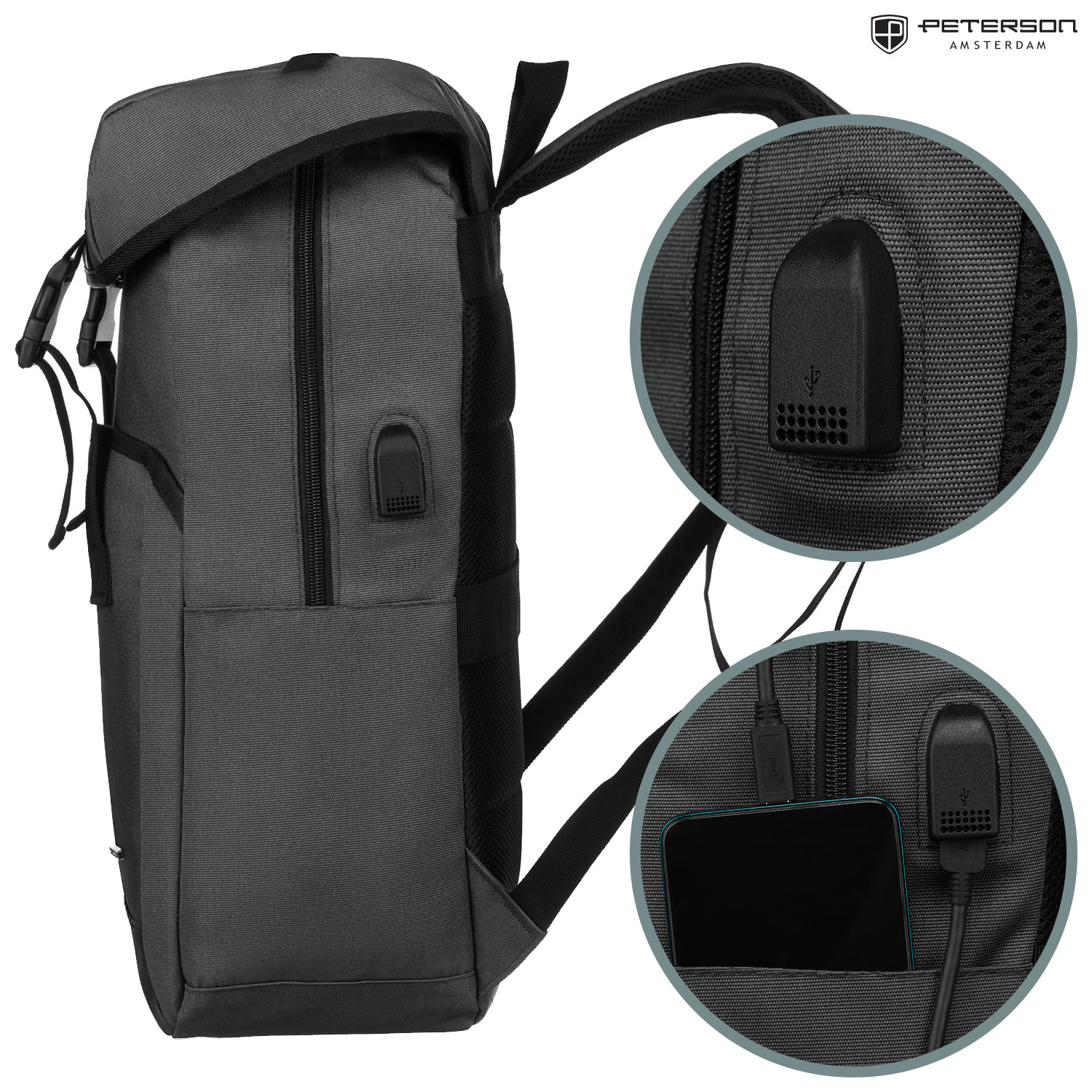 plecak ptn 77713-6715 gray