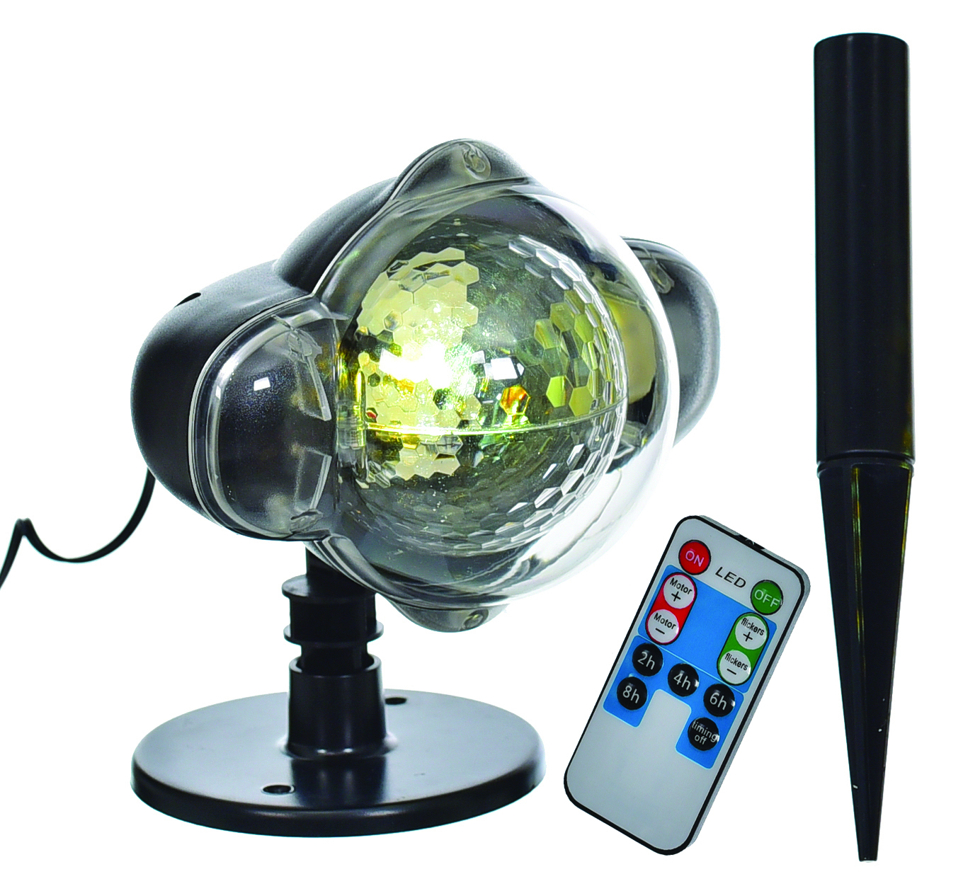 projektor led śnieżynki zimny biały pilot zewnętrzny dekoracja świąteczna