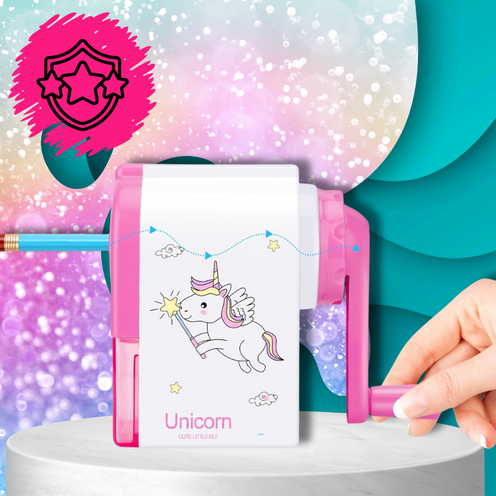 temperówka strugaczka  z pojemnikiem ręczna na korbkę nicekids różowa