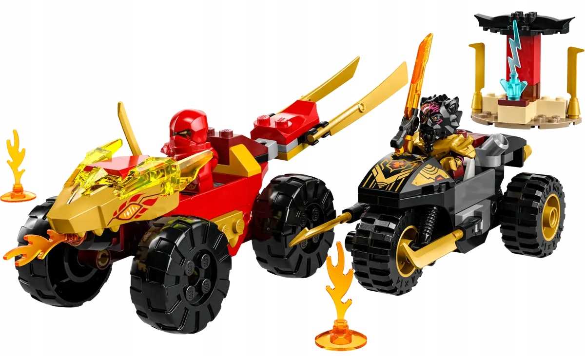 71789 - lego ninjago - bitwa samochodowo-motocyklowa między kaiem a rasem