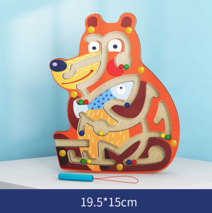 drewniany labirynt miś jhtoy-312