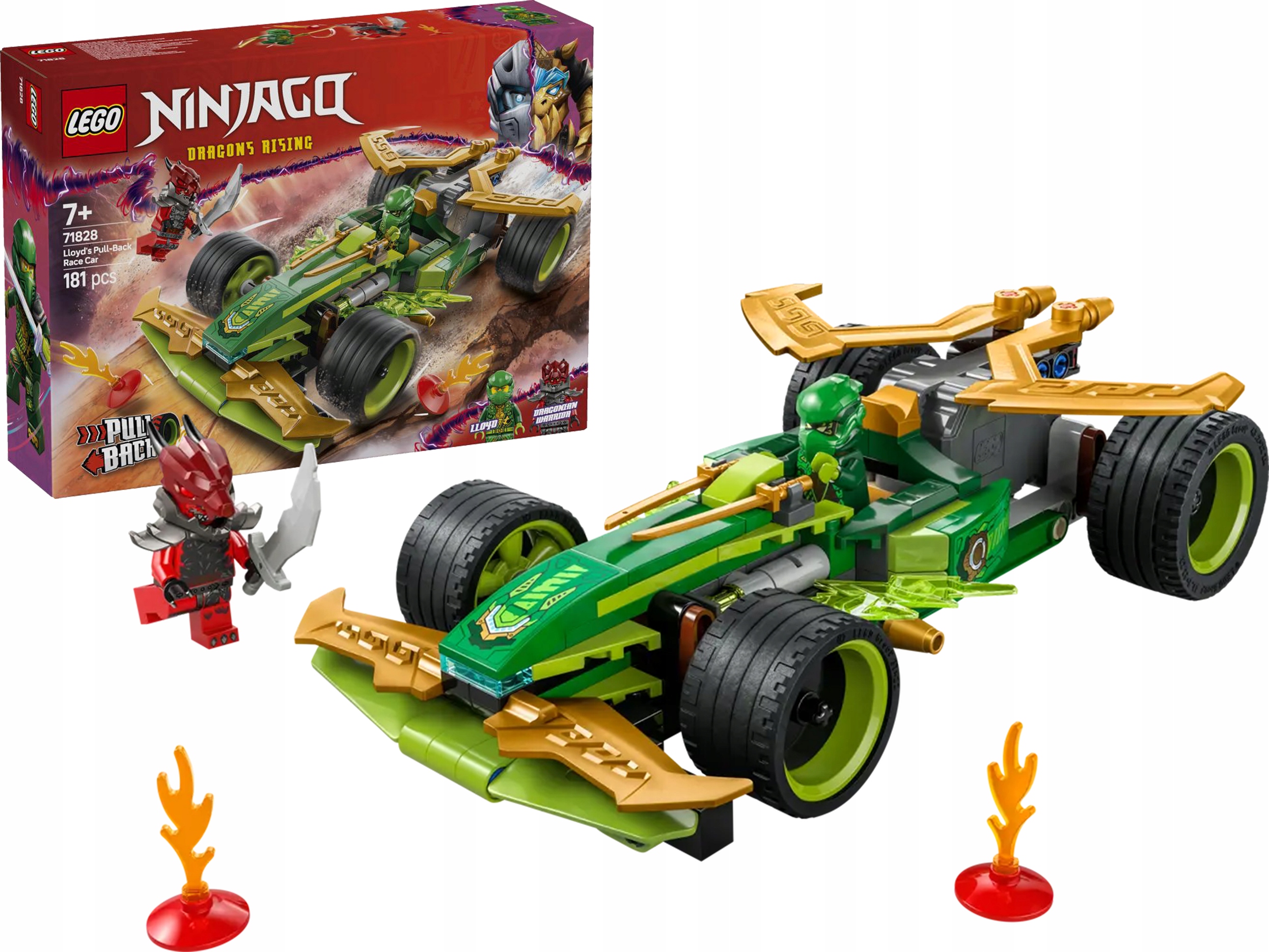 71828 - lego ninjago - samochód wyścigowy lloyda z napędem typu pull-back