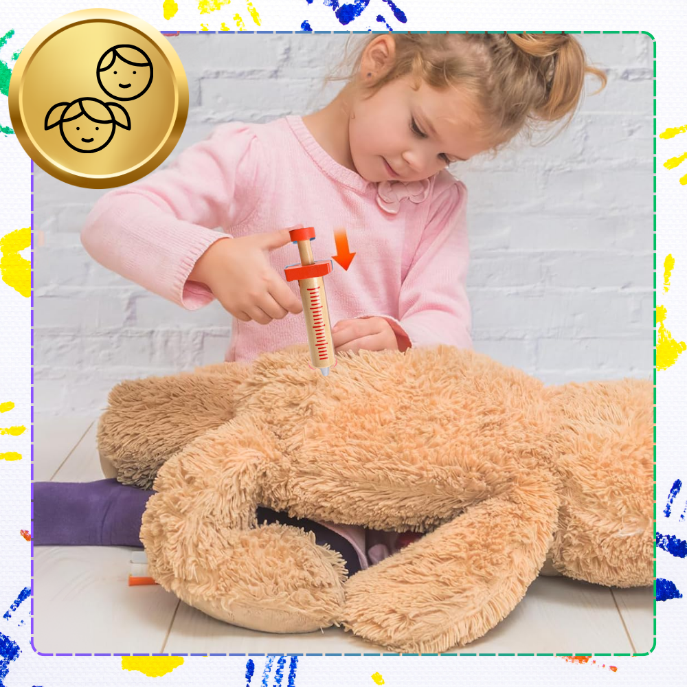 doktor drewniany zestaw lekarski lekarz stetoskop strój dla dzieci