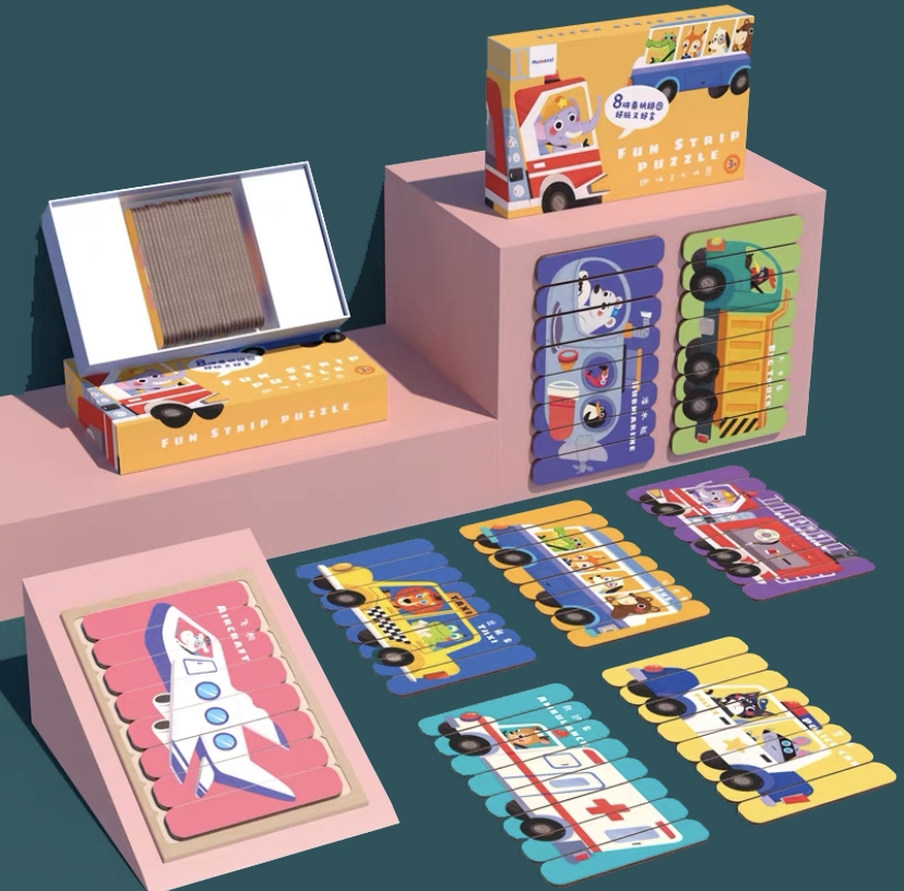 puzzle patyczki pojazdy jhtoy-194