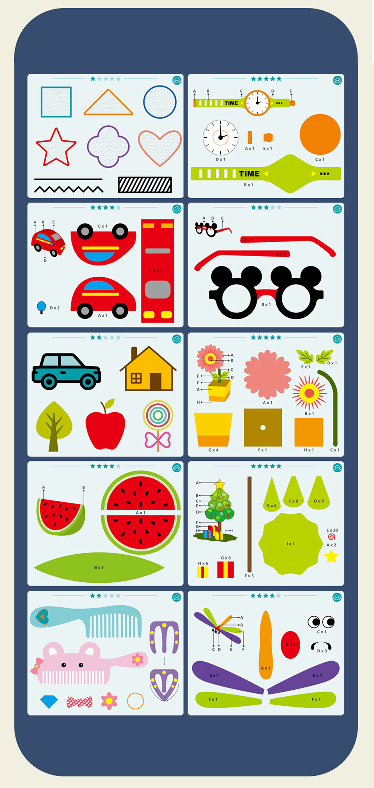 długopis drukarka 3d pen bezpieczny zestaw + wzory niebieski