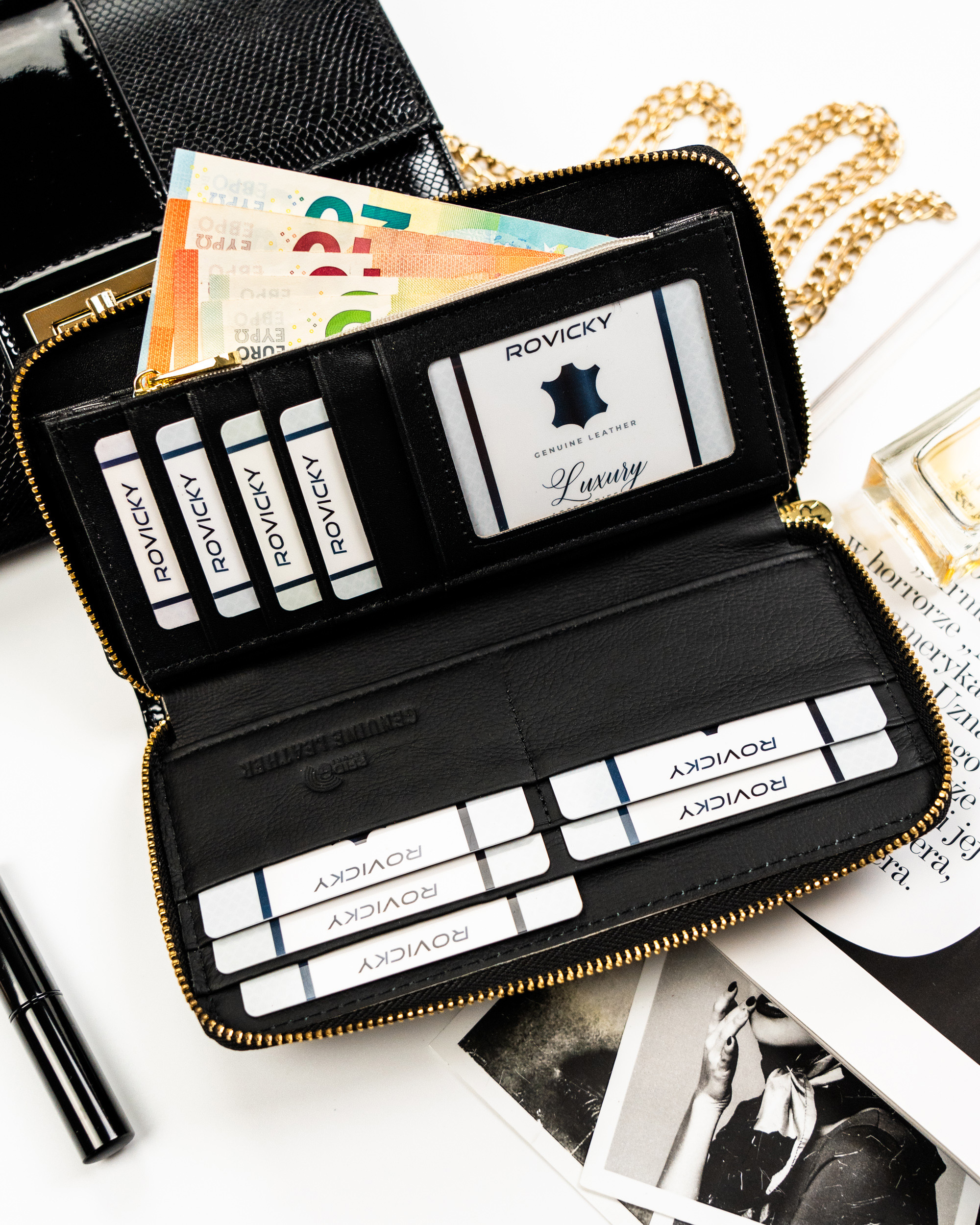 portfel damski skórzany rh-25-1-rs-5395 black