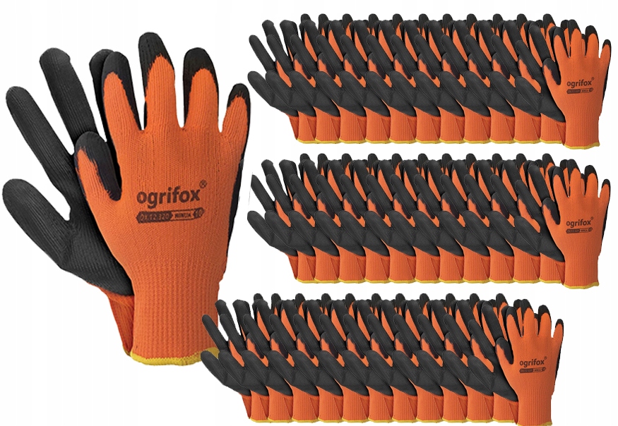 rękawice robocze / ocieplane / pomarańczowo-czarne / rozmiar: 10 - xl