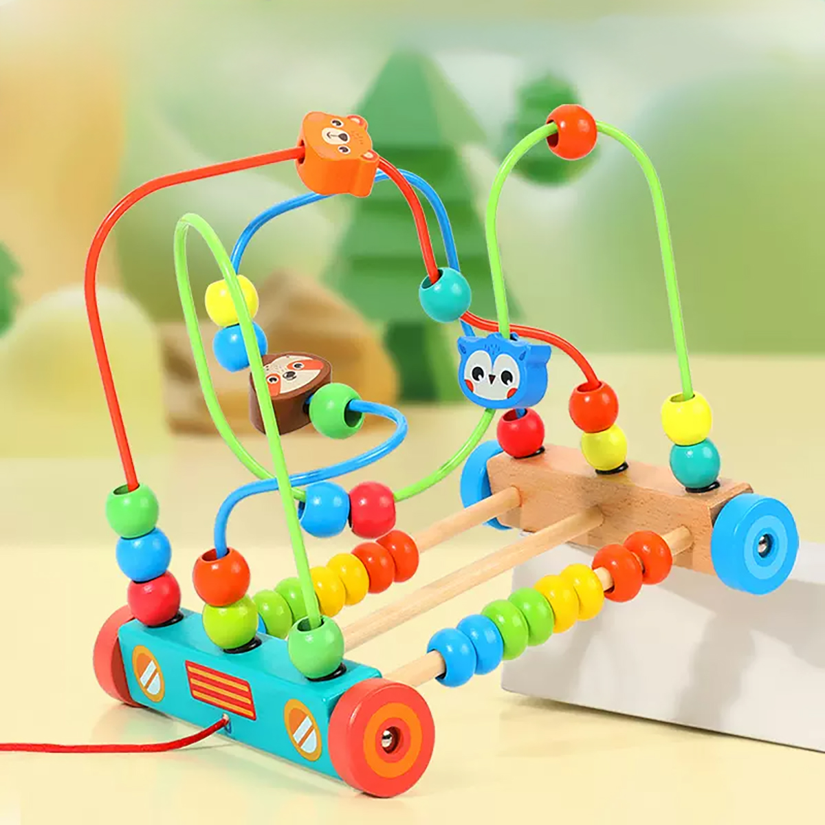 labirynt edykacyjny zoo przeplatanka mula do ciągania na kołach