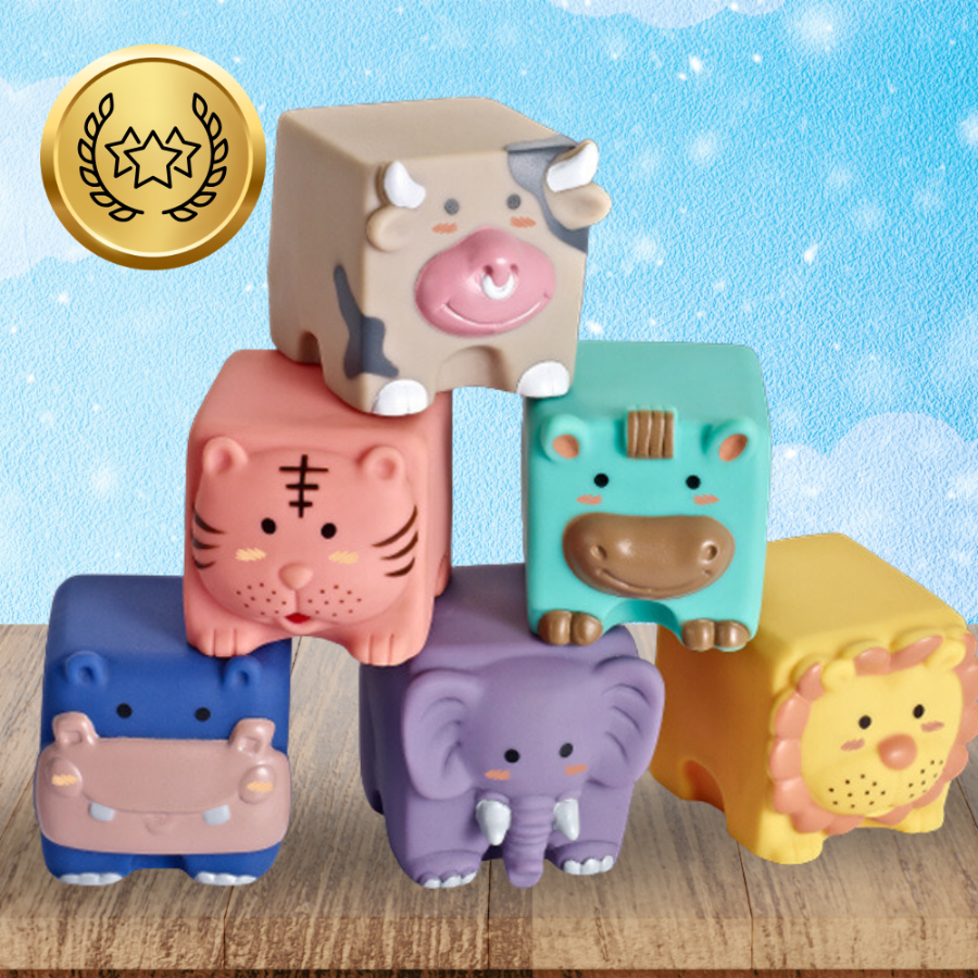 miękkie kreatywne klocki sensoryczne dla niemowląt dzieci funkcja gryzaka