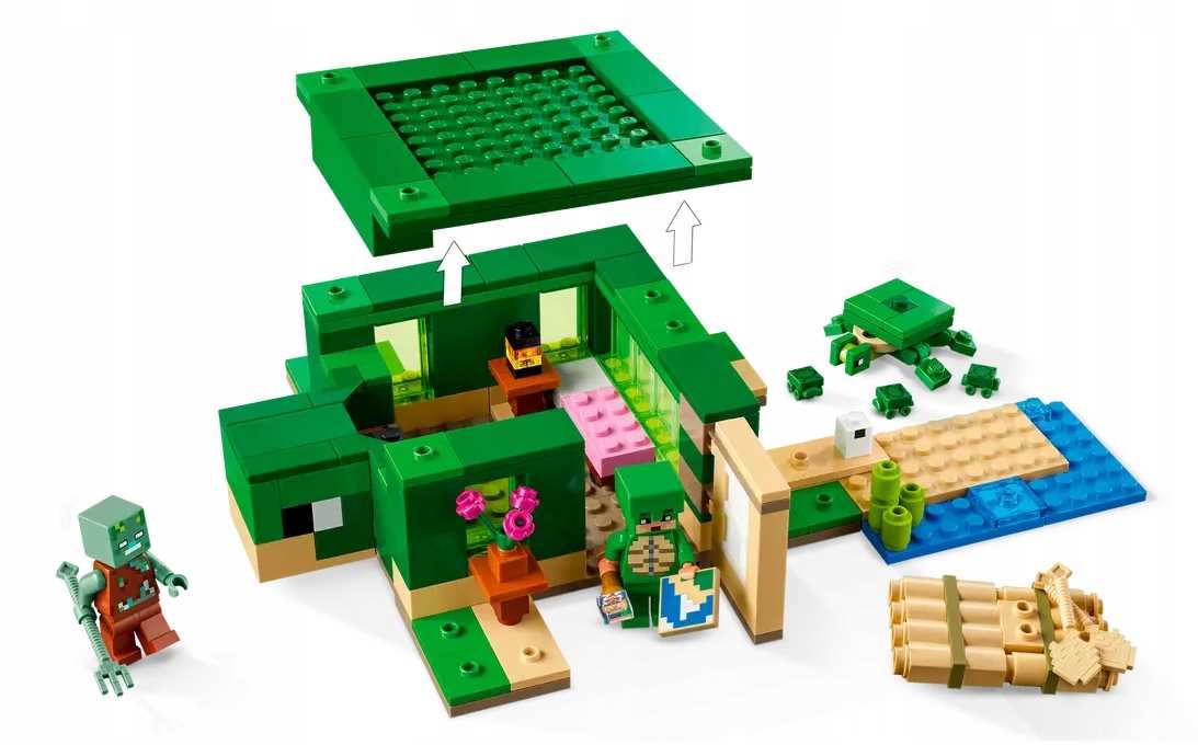 21254 - lego minecraft - domek na plaży żółwi