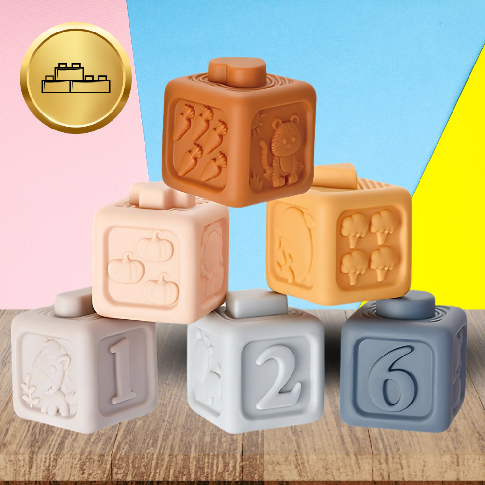 miękkie kreatywne klocki sensoryczne dla niemowląt dzieci funkcja gryzaka