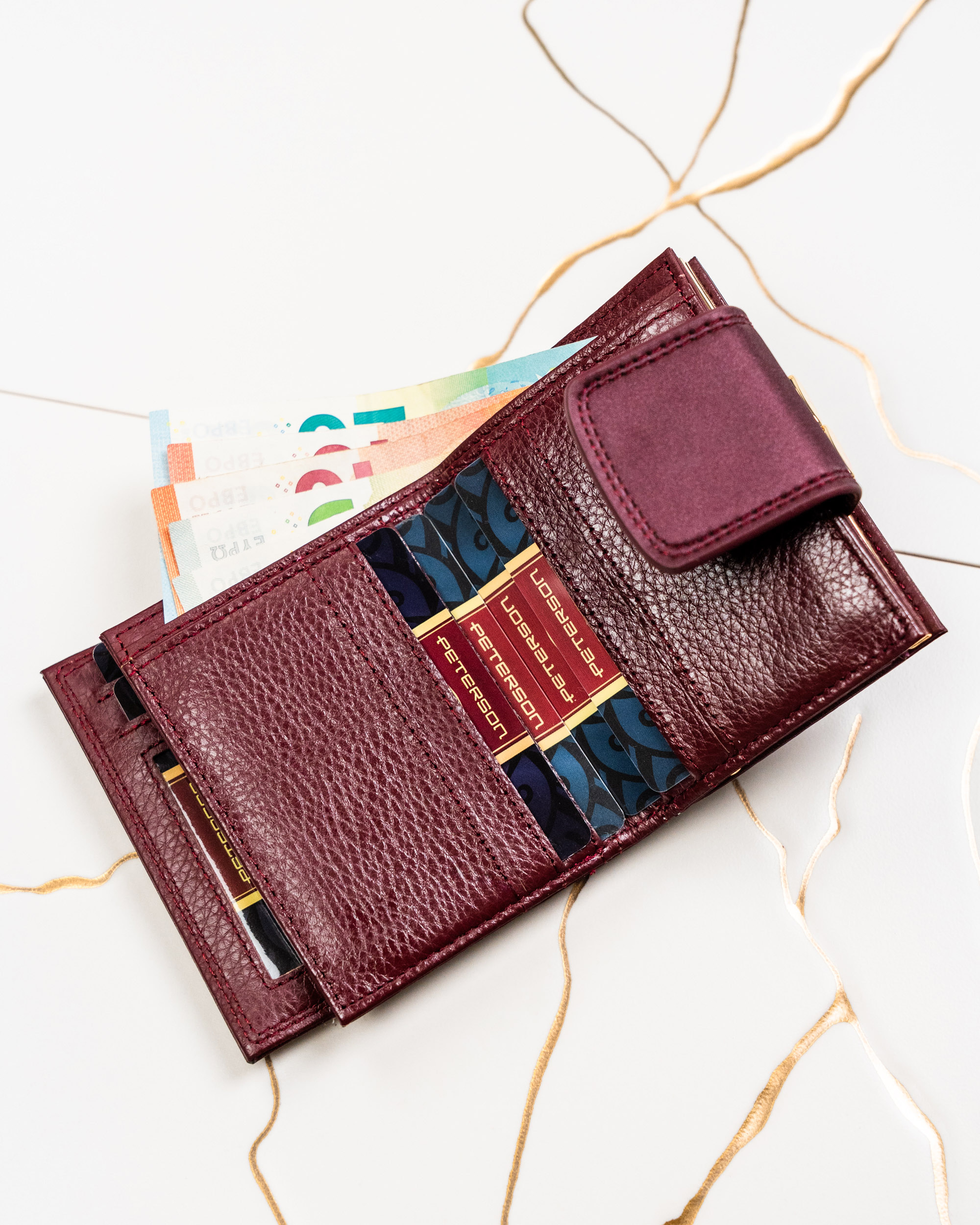 portfel damski skóra+pu ptn ps329-hnl-2982 purple