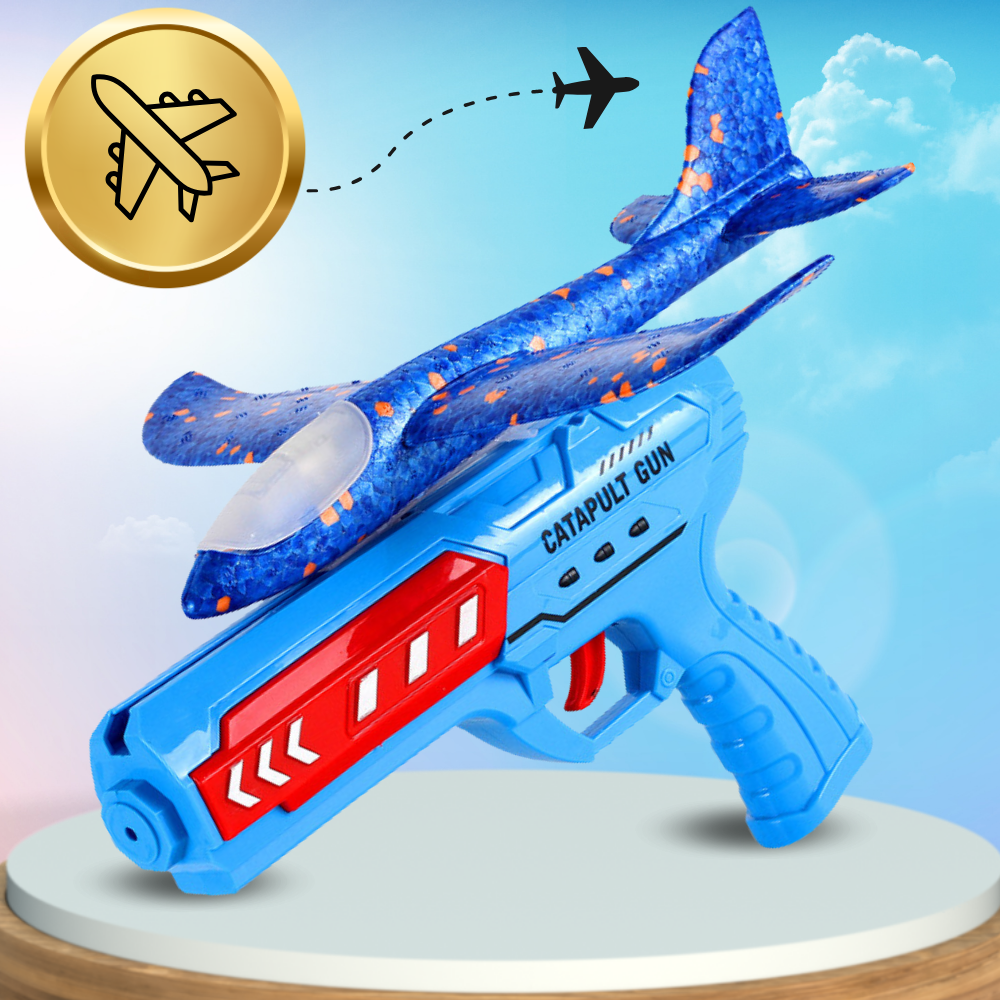 samolot z wyrzutnią szybowiec styropian rzutka zabawka pistolet led