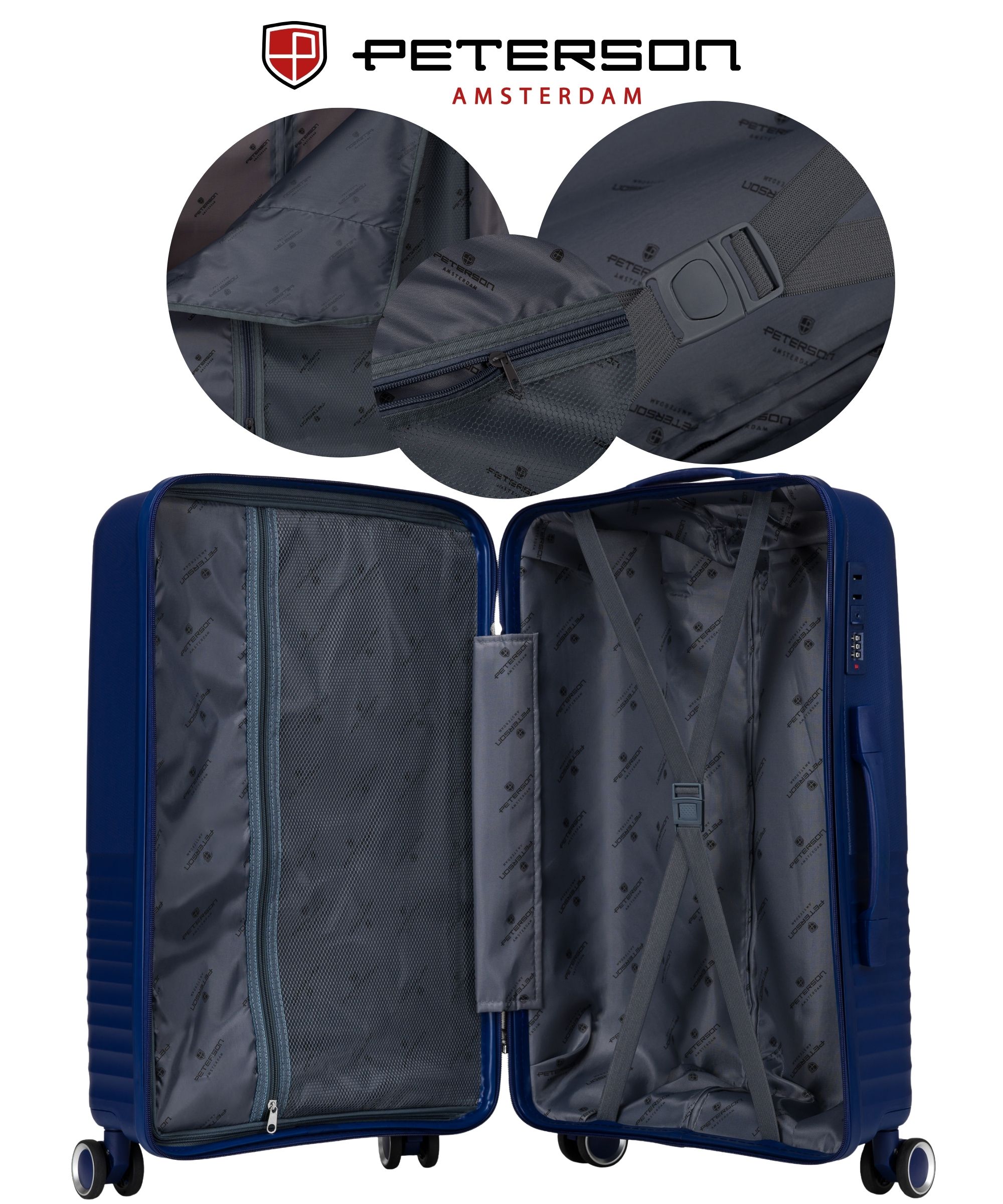 zestaw walizek ptn pp-09-set3-1594 navy
