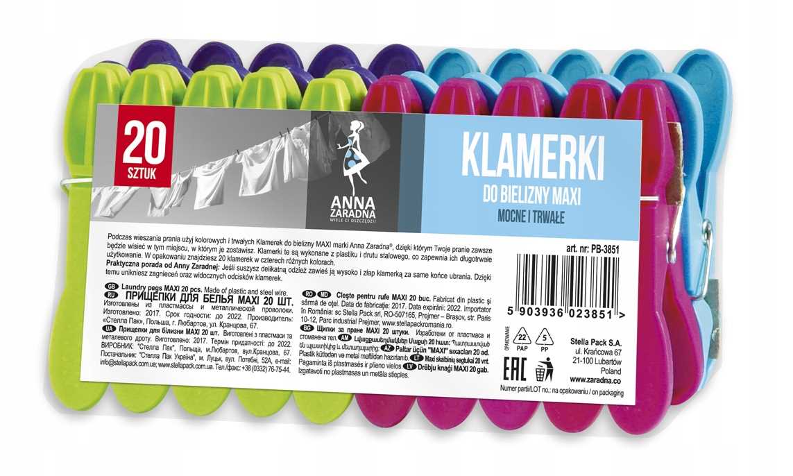 az klamerki do bielizny maxi 20szt