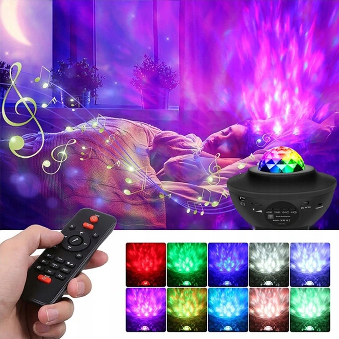 projektor gwiazd głośnik bluetooth lampka nocna