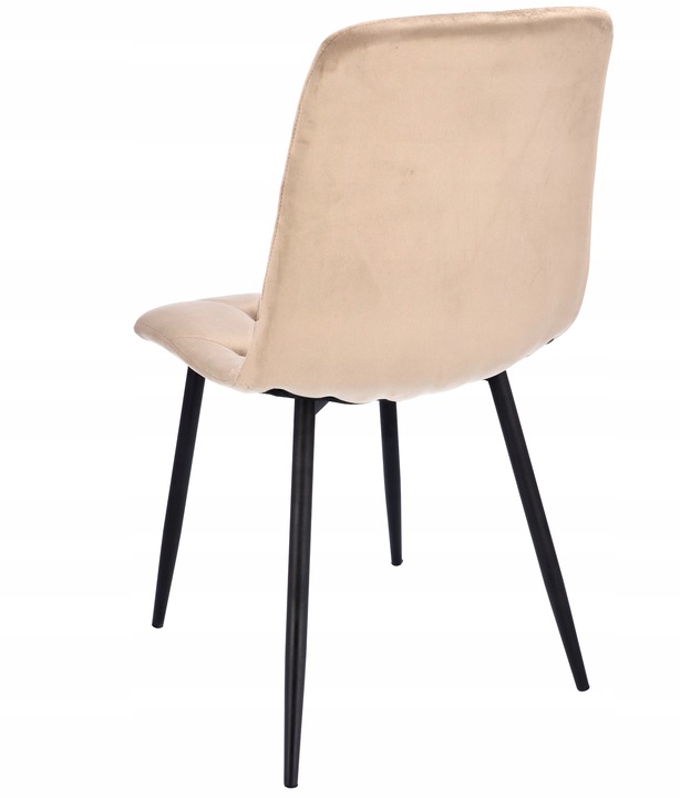 4 x krzesło tapicerowane pikowane welur nowoczesne