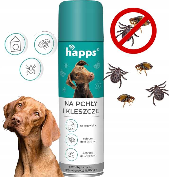 happs - na pchły i kleszcze 250ml