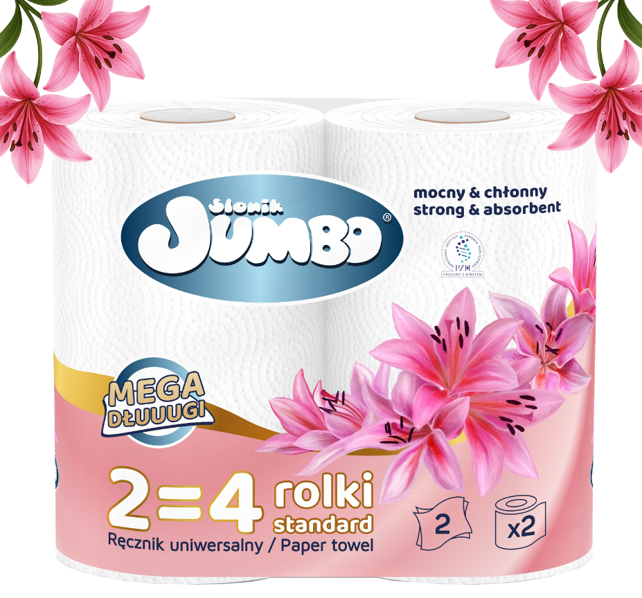 ręcznik papierowy 2r słonik jumbo mega dłuuugi biały 2w - 30 rolek