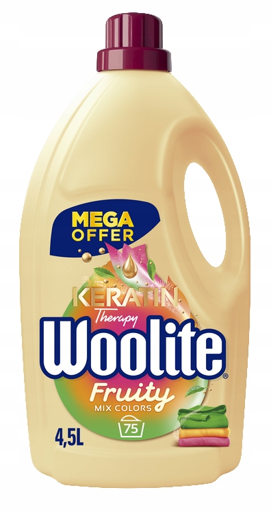 woolite fruity do kolorów z keratyną 4,5l/75 prań