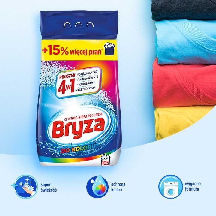 bryza 4w1 proszek color 6,825kg / 105 prań