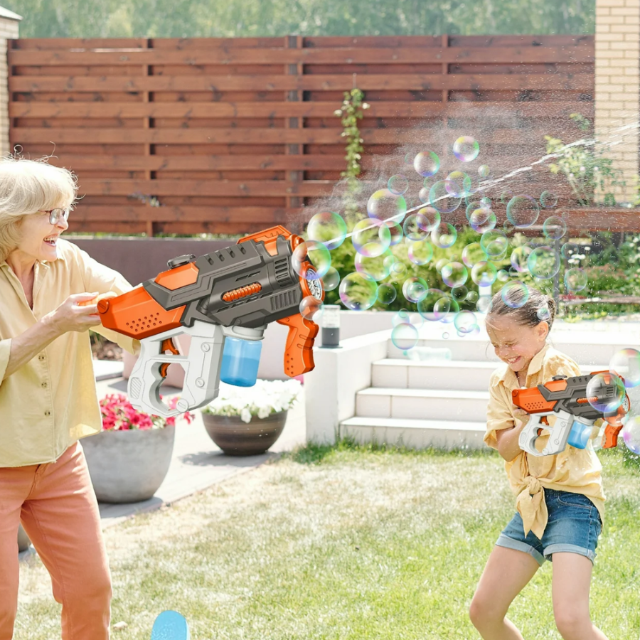 pistolet na bańki i wodę elektryczny automatyczny karabin wodny 2w1