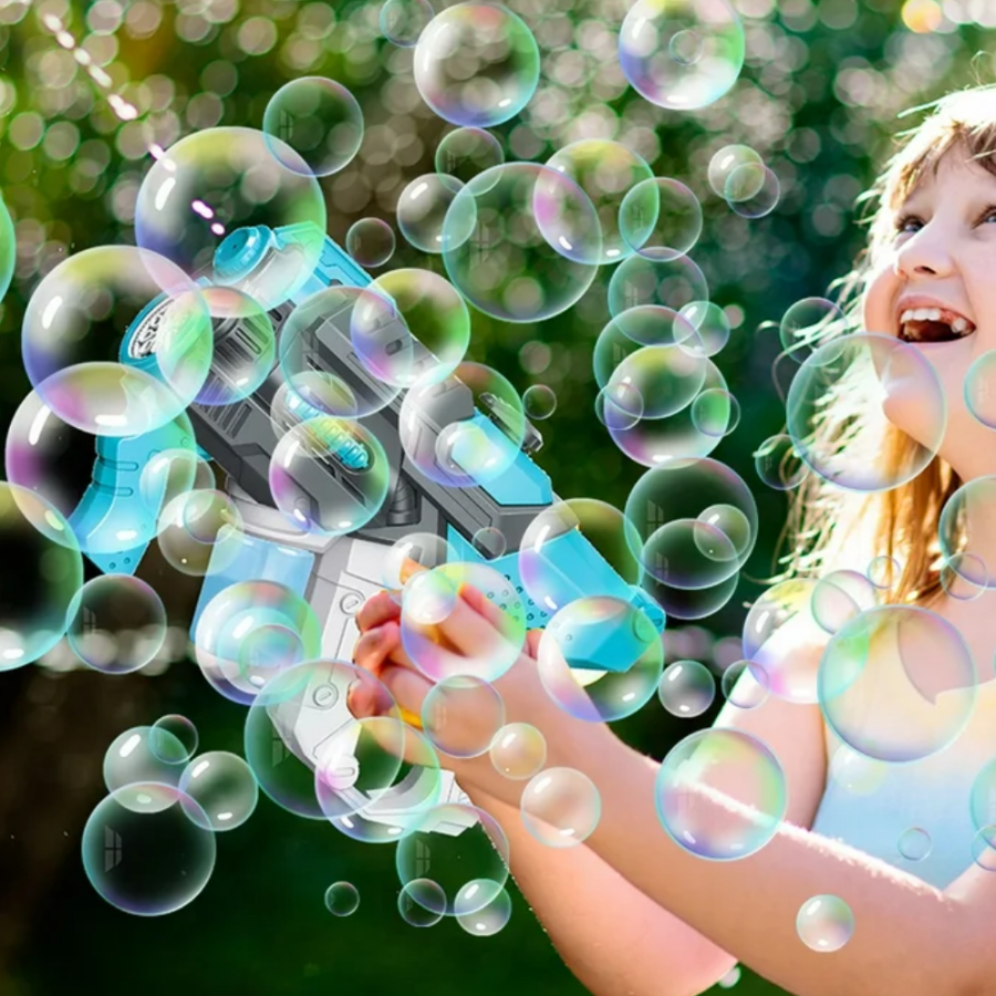 pistolet na bańki i wodę elektryczny automatyczny karabin wodny 2w1