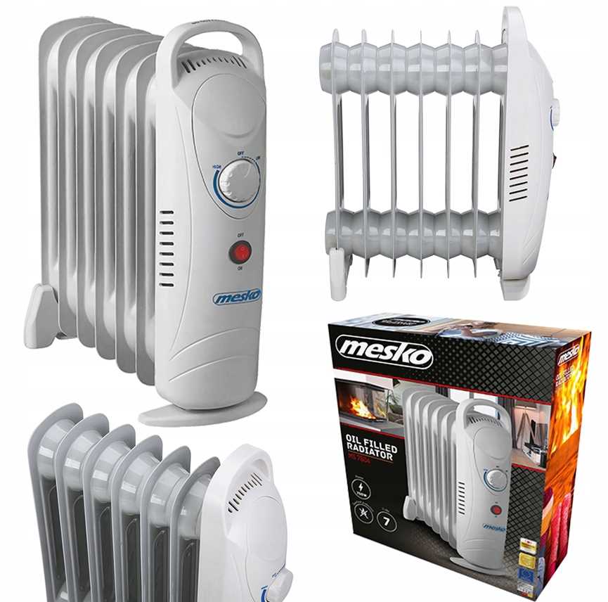 grzejnik olejowy (7 żeberek) 800w mesko ms 7804