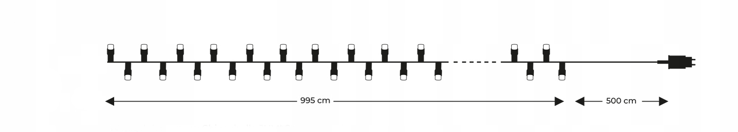 lampki 200led świąteczne białe sterowane telefonem na święta z aplikacją