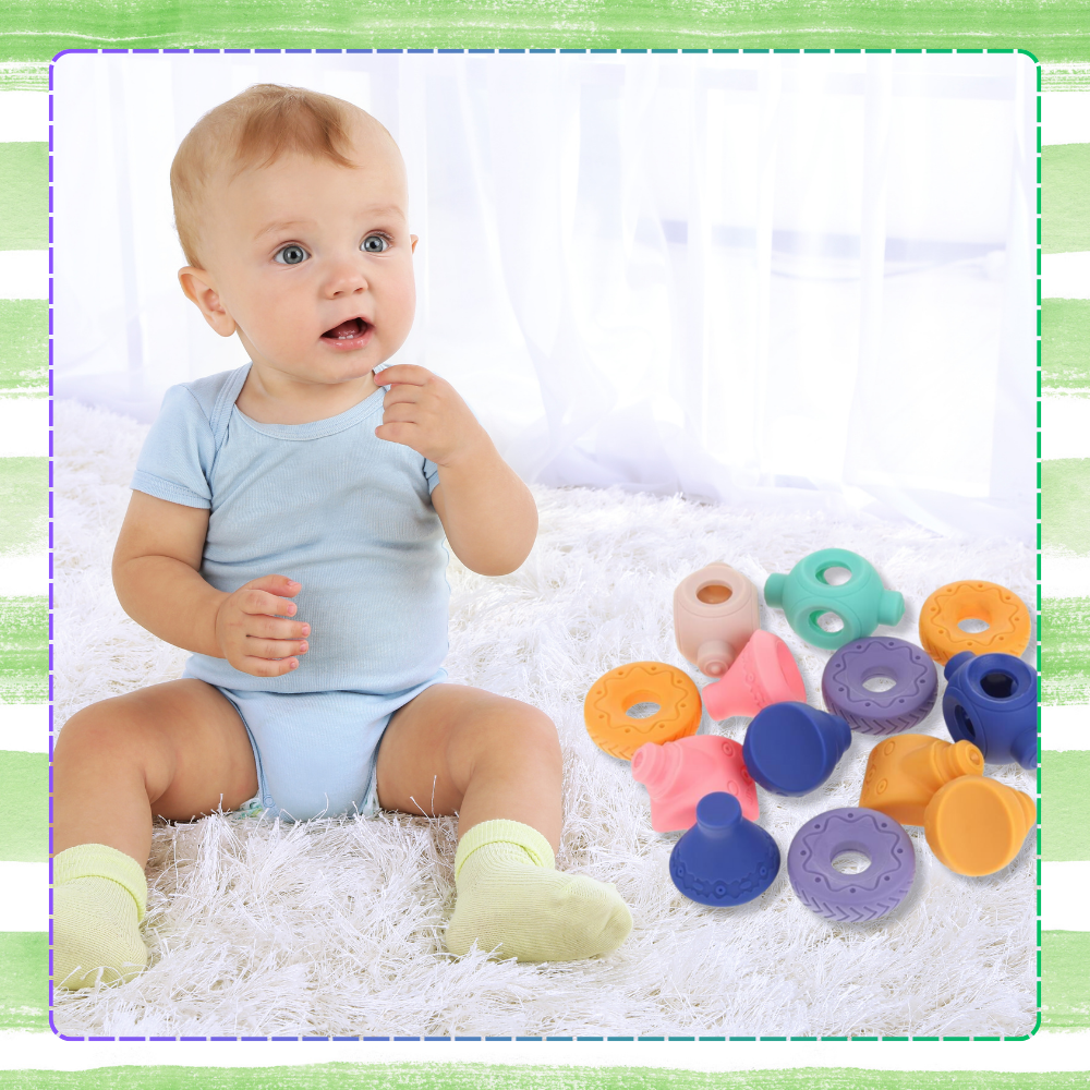 miękkie kreatywne klocki sensoryczne dla niemowląt dzieci funkcja gryzaka