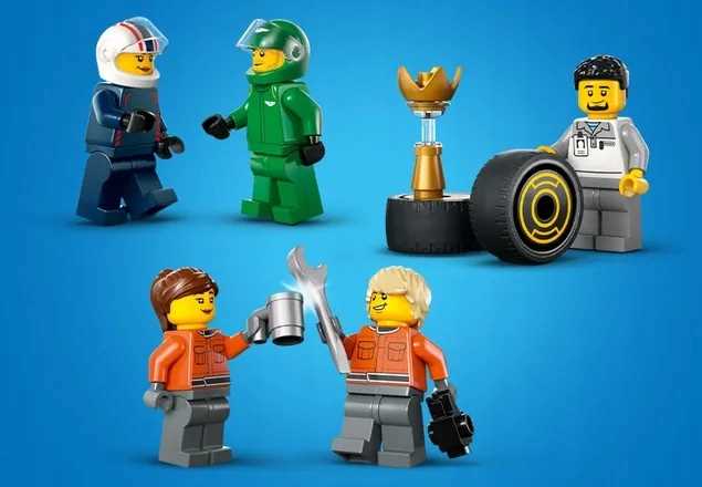 60445 - lego city - f1® ciężarówka z bolidami rb20 i amr24 f1®