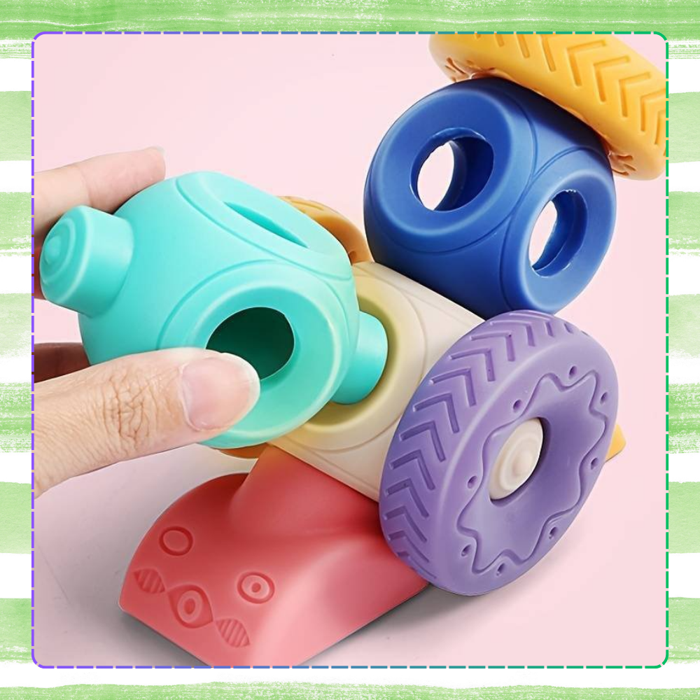 miękkie kreatywne klocki sensoryczne dla niemowląt dzieci funkcja gryzaka