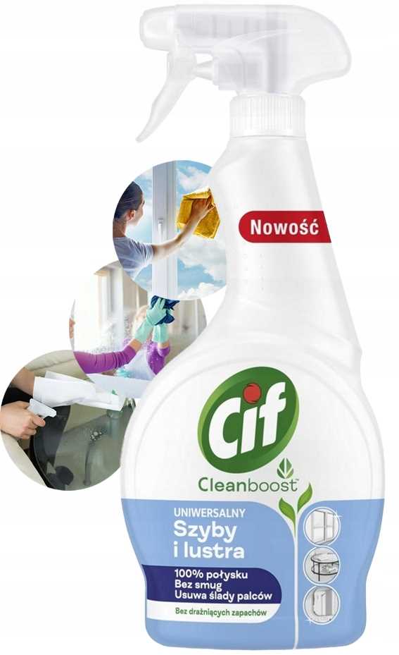cif cleanboost uniwersalny płyn do szyb i luster 500ml