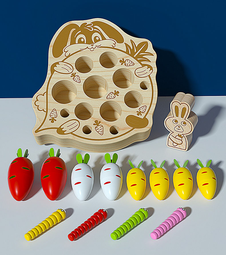 łapanie robaczków gra logiczna zręcznościowa królik marchewki jhtoy-566