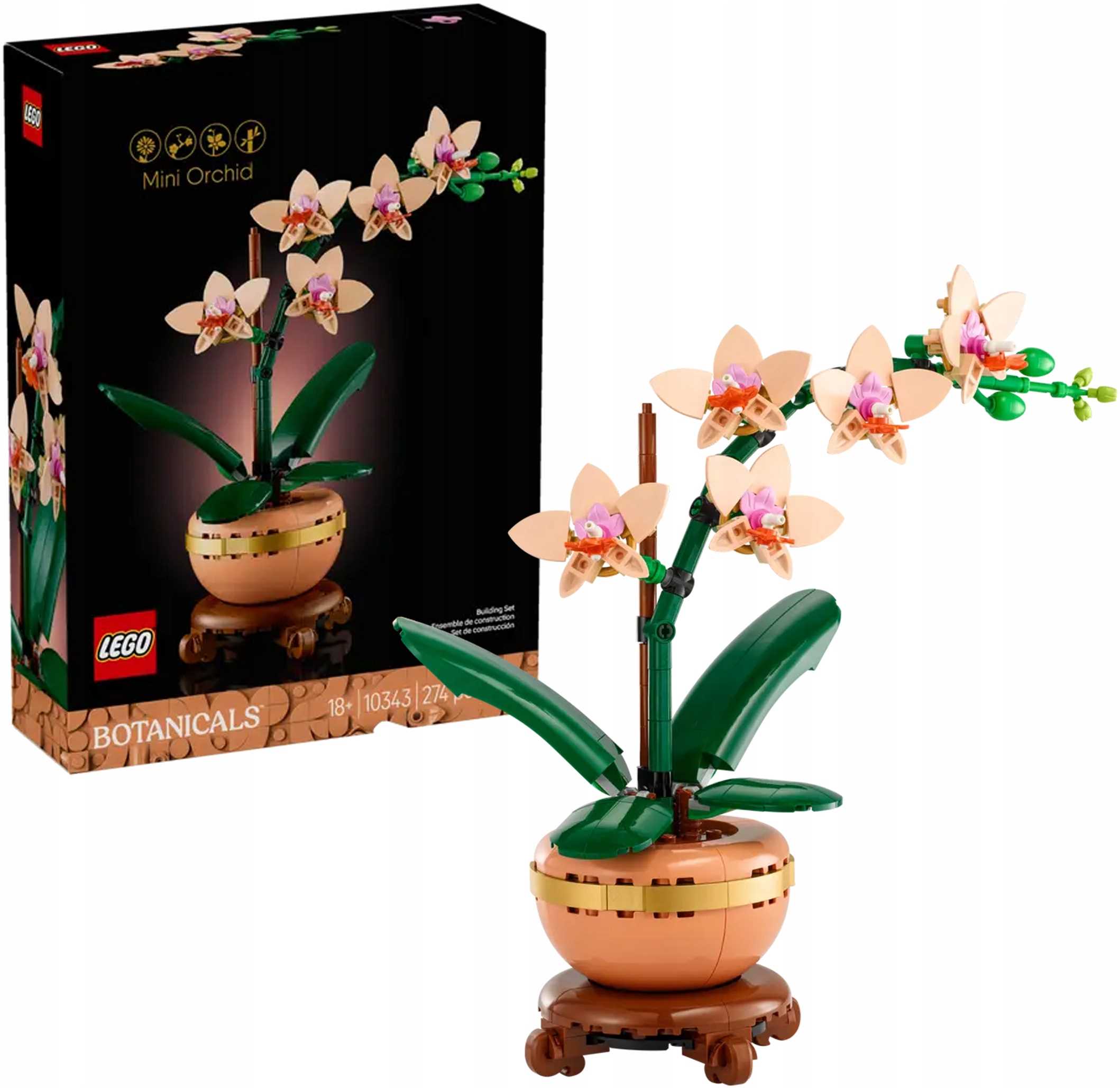 10343 - lego the botanical collection - mała orchidea