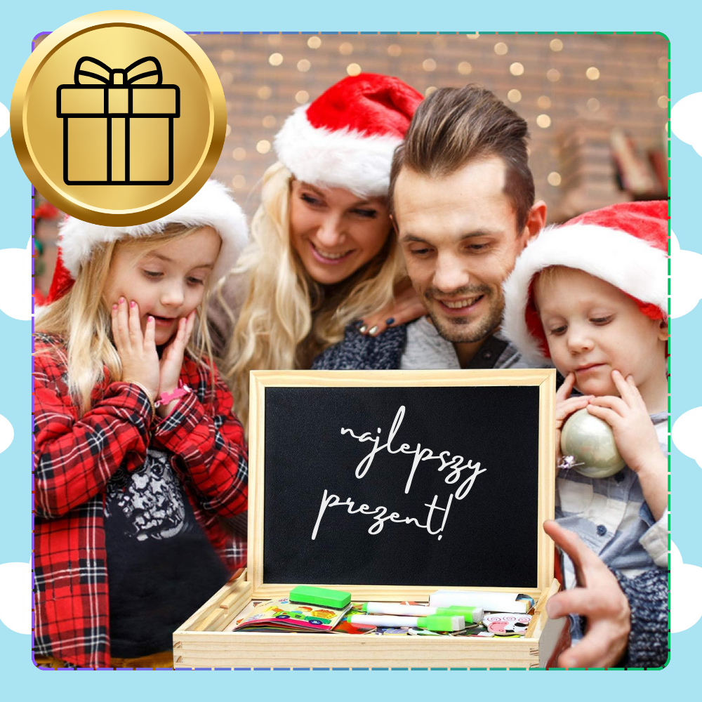 tablica magnetyczna suchościeralna kredowa farma dla dzieci pudełko j