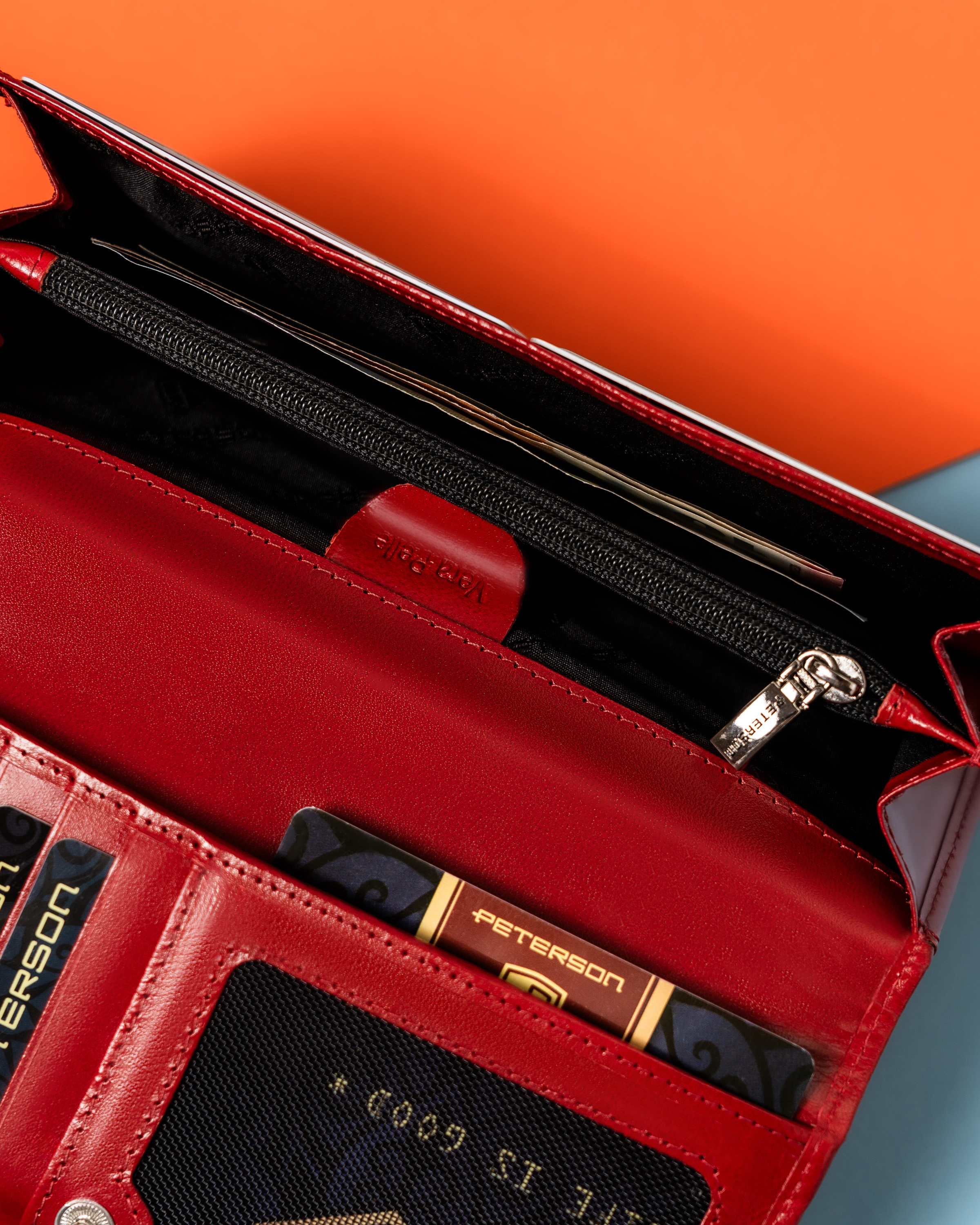 portfel damski skórzany ptn 1680133-ngv-5809 red